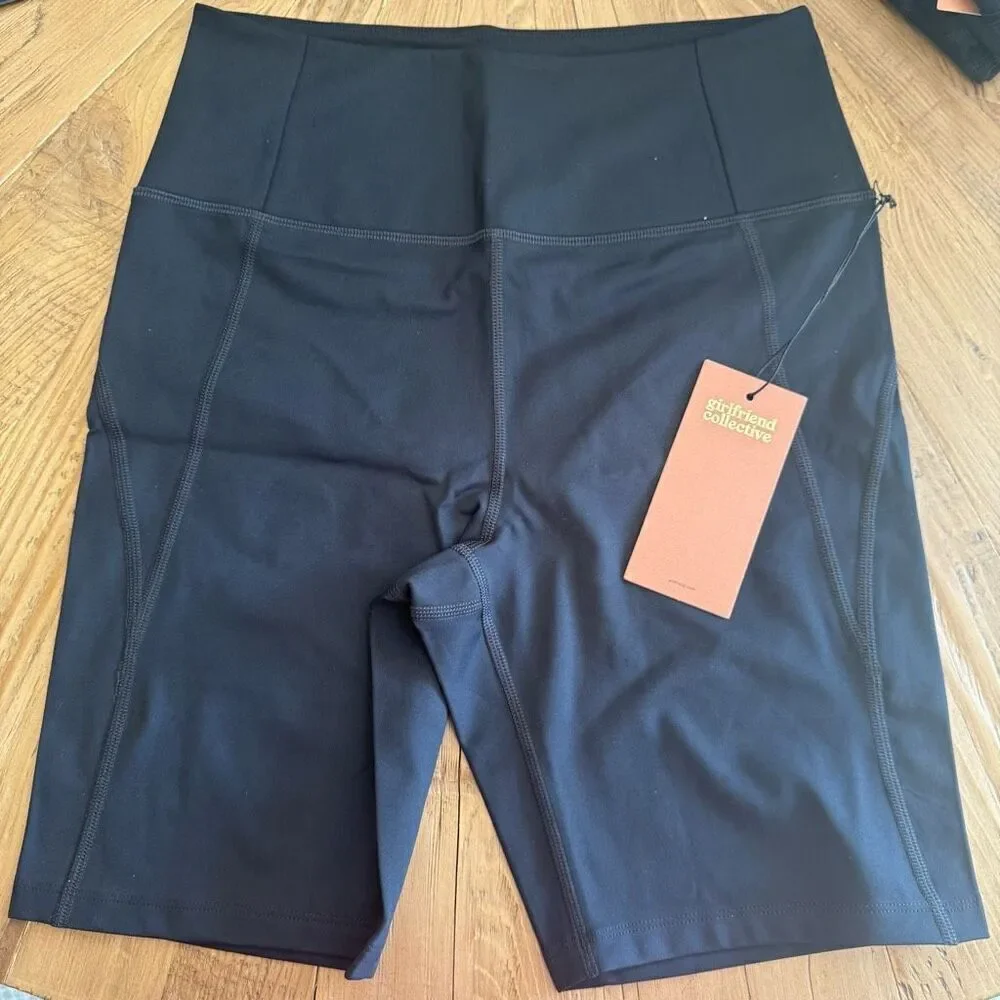 Girlfriend Collective Black High-Rise Bike Short size Small m8